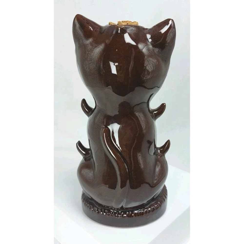 Vintage Dad's Private Stuff‎ Cat Redware Decanter Japan *READ